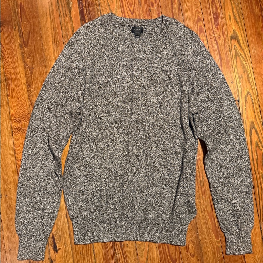 J-Crew Marled Shaker-Stitch Crewneck Sweater